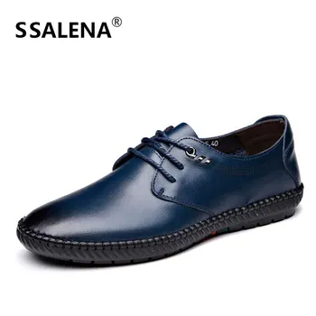 

Men Classic Fashion Autumn Leather Casual Shoes Lace-Up Soft Pointed Toe Oxfords Shoes Breathable Comfortable Shoes AA12291