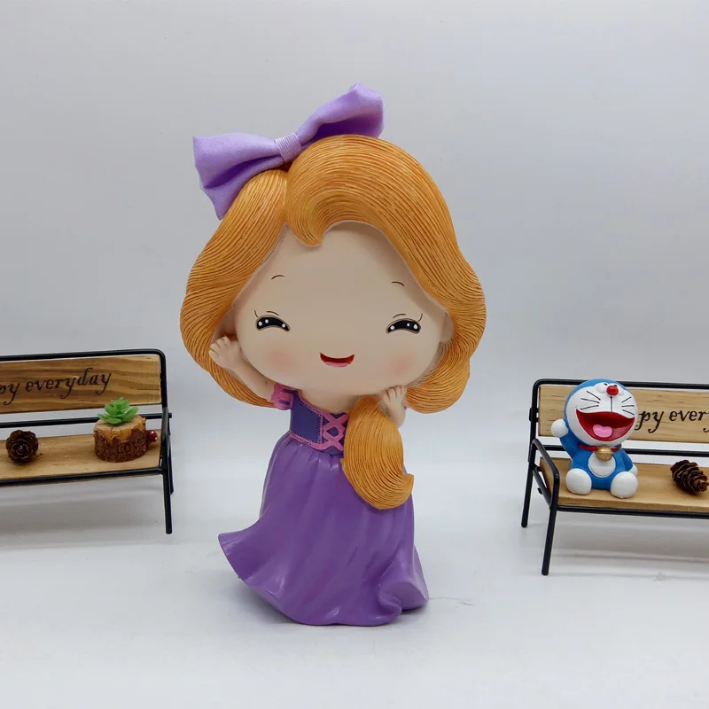 

Princess Rapunzel Little Mermaid cute piggy bank coin bank figure toys saving bank