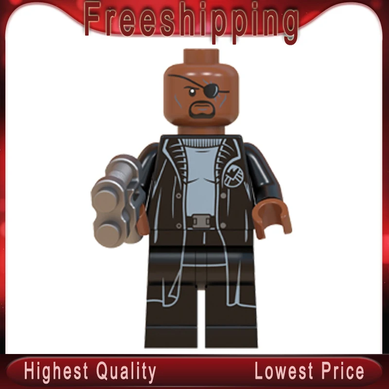 

super heroes Nick Furry Mysterio Marvel Peter Park Spider-man Hydro-Man Happy Hogan MJ Building Blocks for children gifts WM709