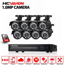 720P HD 1.0MP наружная камера безопасности Система 1080P HDMI видеонаблюдения 8CH DVR комплект AHD камера безопасности камера системы