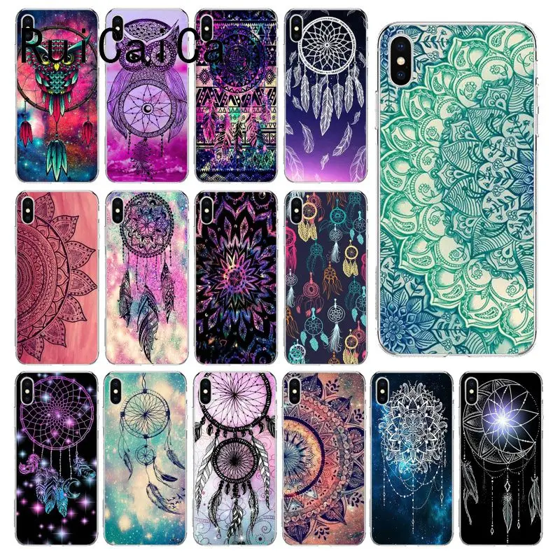 RuiCaiCa Mandala Dreancatcher Landscape DIY Printing Drawing Phone Case for iPhone X XS MAX 6 6s 7 7plus 8 8Plus 5 5S SE XR 10 | Мобильные