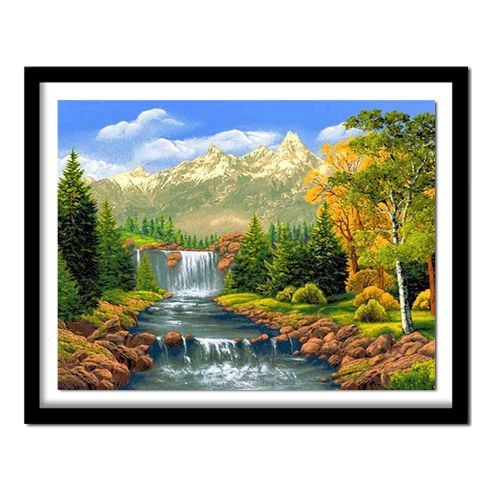 

5D Diamond Embroidery Landscape Waterfall DIY Diamond Painting Diamond Crafts Gifts Diamond Pattern Paintings Rhinestones