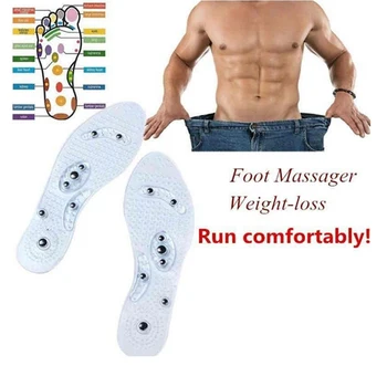 

Demine Magnetic Therapy Insoles Silicone Anti-fatigue Health Care Massage Slimming Weight Loss Insole Transparent Foot Insoles