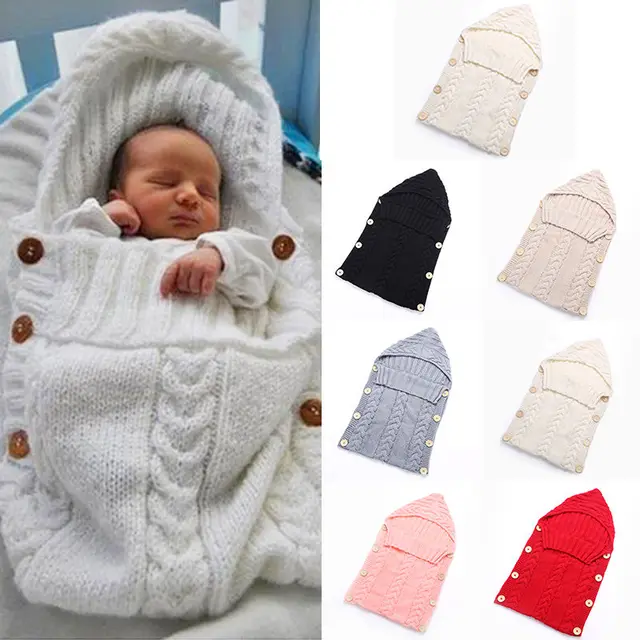 Swaddle Wrap Baby Blanket Newborn Infant Girls Boys Knit