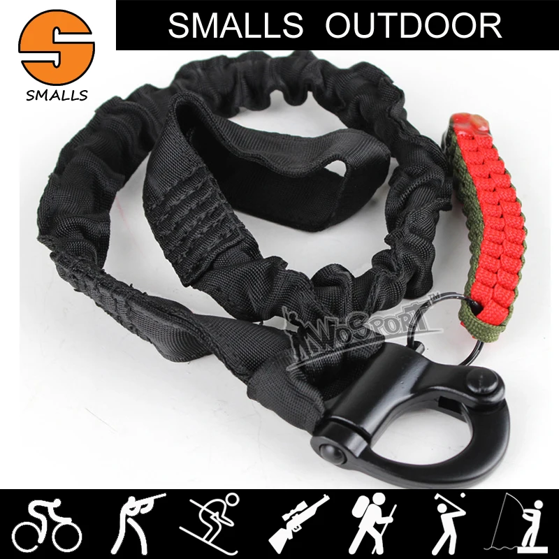 

military gear hunting accessories airsoft molle system tactical elastic safety sling Lanyard Line for climbing HT17-004