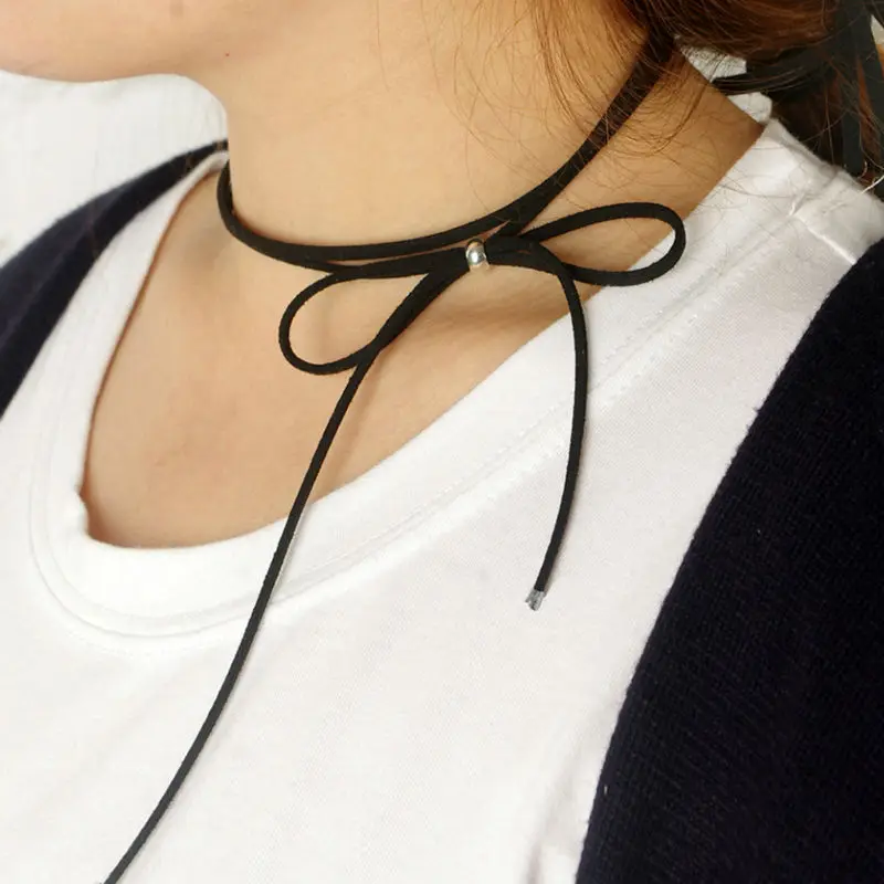 New PU Leather Rope Chain Choker Necklace For Women Chokers Bib Collar