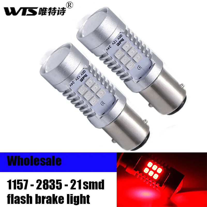 Автомобильный стоп сигнал canbus 2 шт. 12 В 24 21SMD 1157 BAY15D BAY 15D светодиодный фонарь для