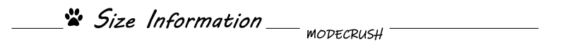 Sizeinformation