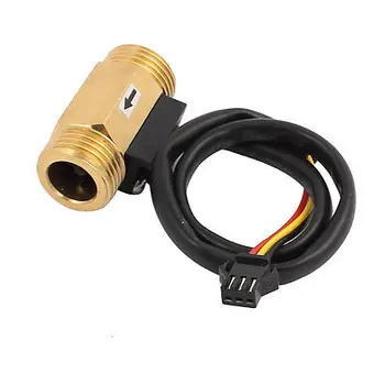 

SEN-HZ21WI G1/2 Male Thread Brass Hall Water Flow Sensor 1-30L/min 44mm