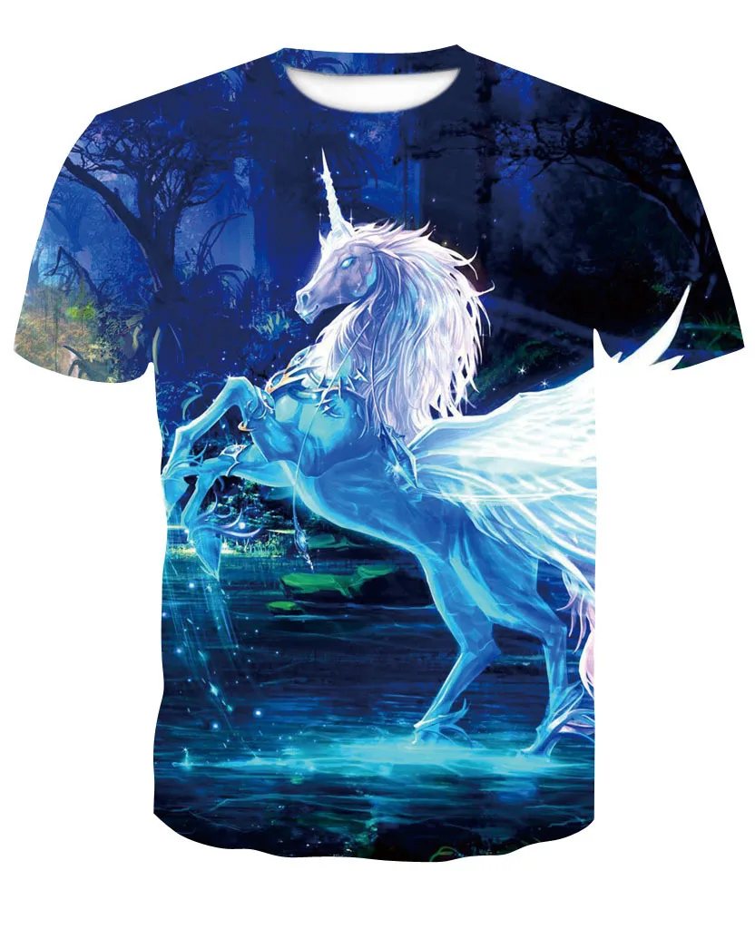 

New Pattern Wolf Number Pattern Printing T Pity European Man Short Sleeve Fashion T-shirt Summer Top Men Multiple Colour