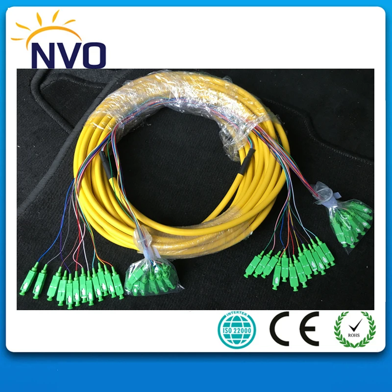 

SM,24core,G652D,50cm from Cable to Connector,Length:10M,PVC Jacket,SC/APC-SC/APC Bundled Distribution Fiber Optic Patch Cord