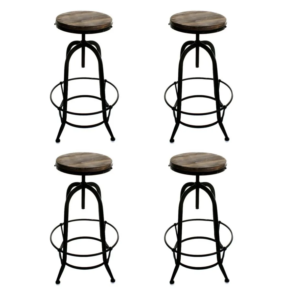 Новые промышленный барный стул Винтаж паб стулья для кафе вращающихся вокруг стул универсальный металлический стул регулируемая высота