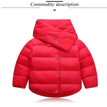 

2016 New fashion winter Down jacket padded Parkas clothes baby girls&boys turtleneck coat jackets kids coats outwear