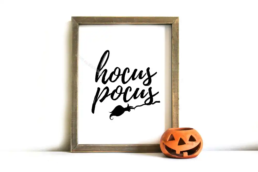 Halloween Hocus Pocus Words Wall Sticker Funny Witchcraft Opening