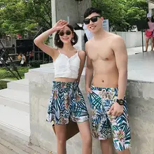 Купальники плюс размер женский купальник бикини пара новая Корейская юбка мужские пляжные брюки с принтом полиэстер Sierra