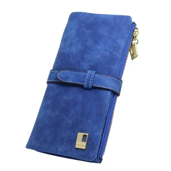 

FGGS Women Wallets fashion trends pumping frosted multi-card pu leather two fold wallet lady Ms. Long purse card