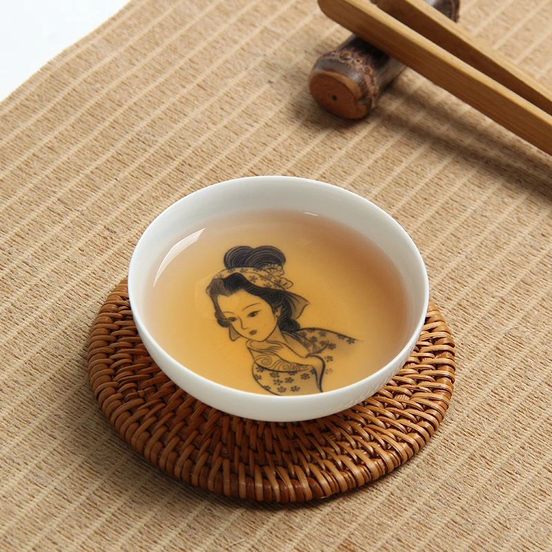 6 шт./лот, высококачественные китайские фарфоровые чайные чашки кунг-фу, китайский набор керамических чайников, сливы, орхидеи, бамбука и хризантемы, чайный сервиз