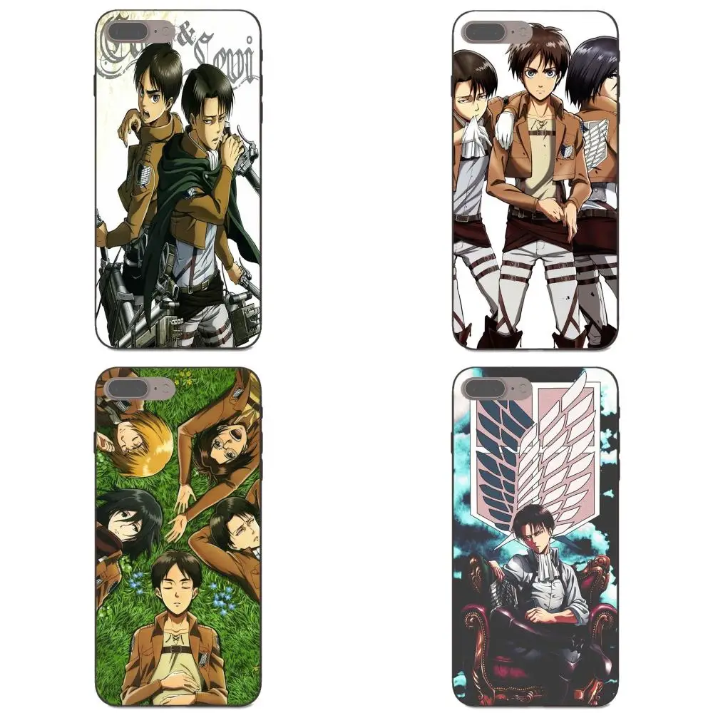 Мягкий резиновый чехол для телефона с аниме атакой на Титанов Eren Levi Mikasa Samsung Galaxy A3