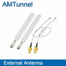 2 pces 4g antena e 2 pces sma fêmea para ipex cabo 20cm para huawei roteador de longo alcance impulsionador sinal