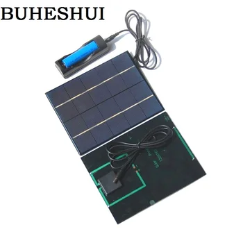 

BUHESHUI 3.5W 5V Solar Panel With DC35MM Base For 18650 Battery Solar Cell For 18650 Rechargeable Battery Charging Directly NEW