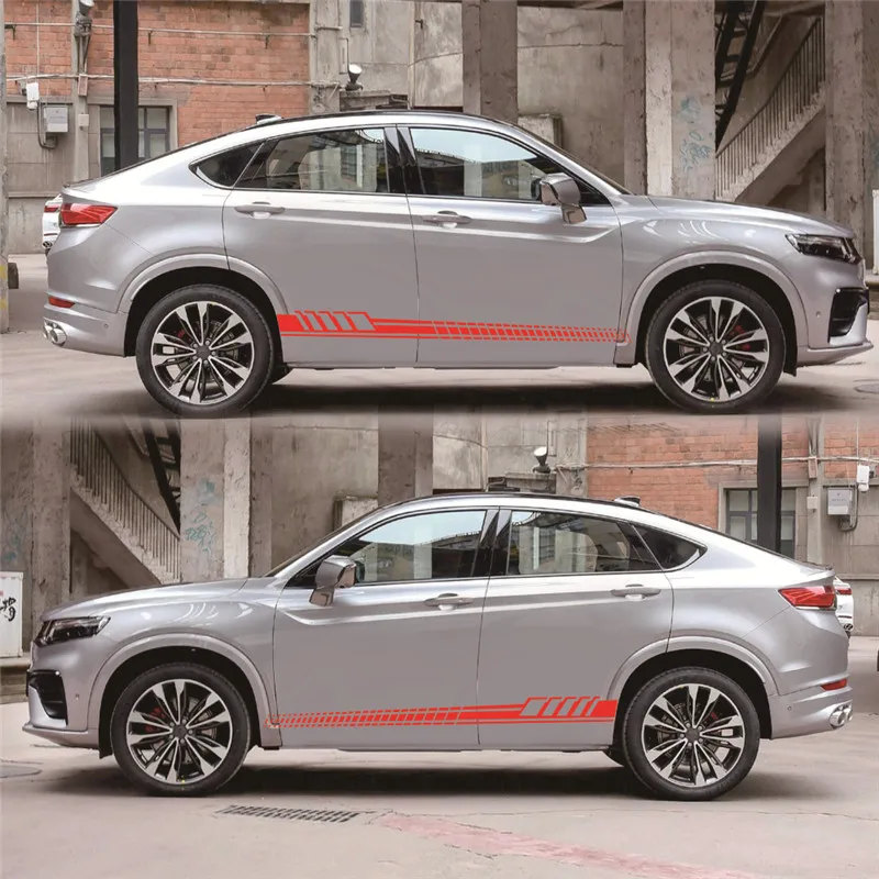 2 шт. 190*11 5 см полосатая Автомобильная наклейка Totem Автомобильный кузов гоночная