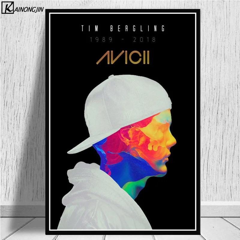 Avicii плакат DJ МУЗЫКА певица звезда Легенда плакаты и принты Холст Живопись стены Искусство картина для гостиной домашний декор