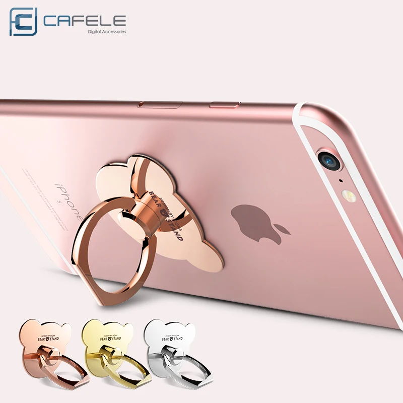 Cafele Finger Ring Phone Holder for iphone7 Samsung S8 Huawei Xiaomi Metal Mini Cute Bear Holder Stand for Smart Phones Cafele Finger Ring Phone Holder for iphone7 Samsung S8 Huawei Xiaomi Metal Mini Cute Bear Holder Stand for Smart Phones
