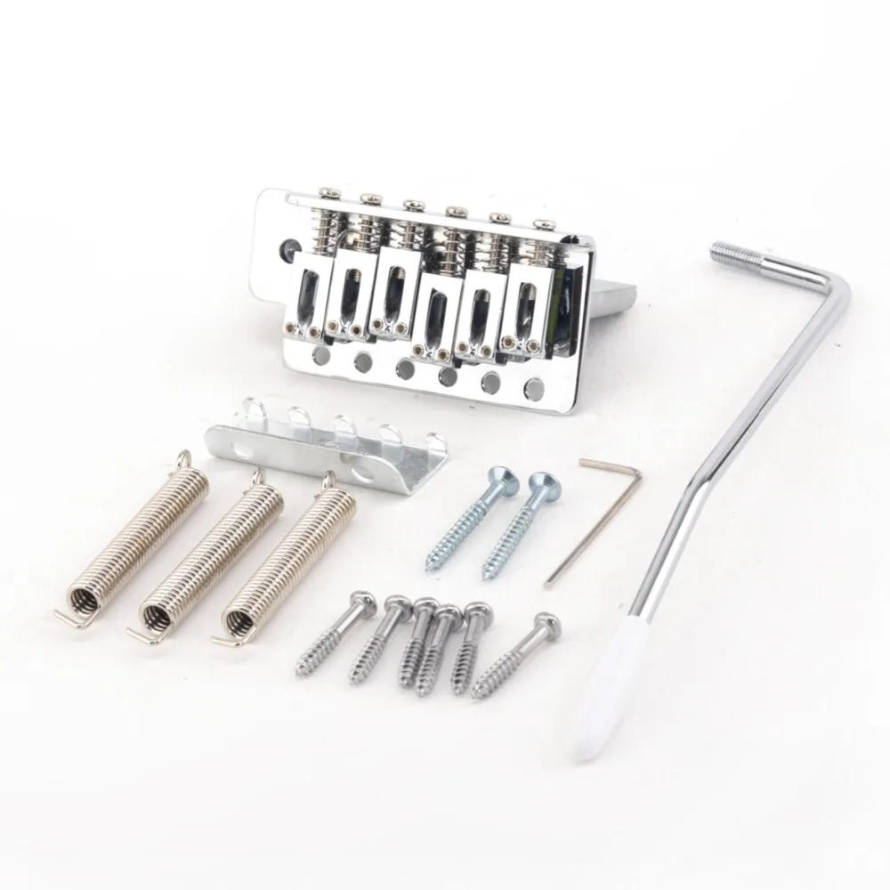 

Musiclily Pro 52.5mm Modern Tremolo Bridge Set for Strat Style Electric Guitar, Chrome