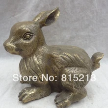 Bi00683 Китайский Бронзовый год знак JiXiang Животные счастливый кролик статуя Китай Скульптура