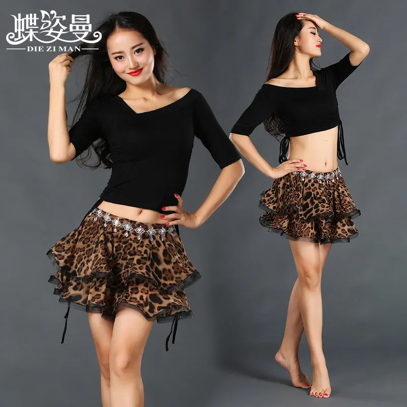 

Bellydance Women Cotton Real 2017 Rushed For Oriental Costumes Woman Square Suits Top&skirt With Shorts Performance Wear Zm061