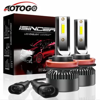

aotogo 2pcs LED H1 H4 20000LM H7 H11 9003 Hi/Lo Beam LED Headlight Bulbs Conversion Kit 110W 6000K Lamp Fog light