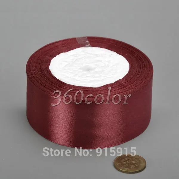 

Burgundy / Dark red 1 Roll 1.5" (38mm) 25yards/roll .single face satin ribbon, polyester ribbon Wedding Party Decoration Gift