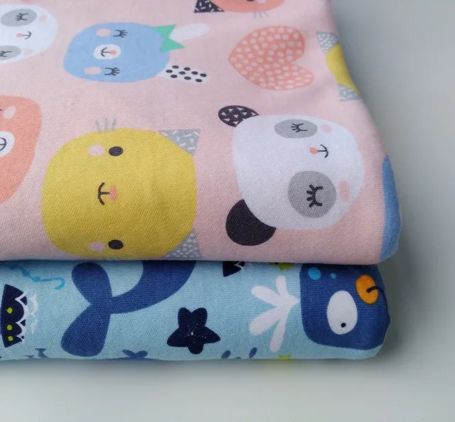 50*180cm double knitted fabric 100 Cotton fabric especially for baby