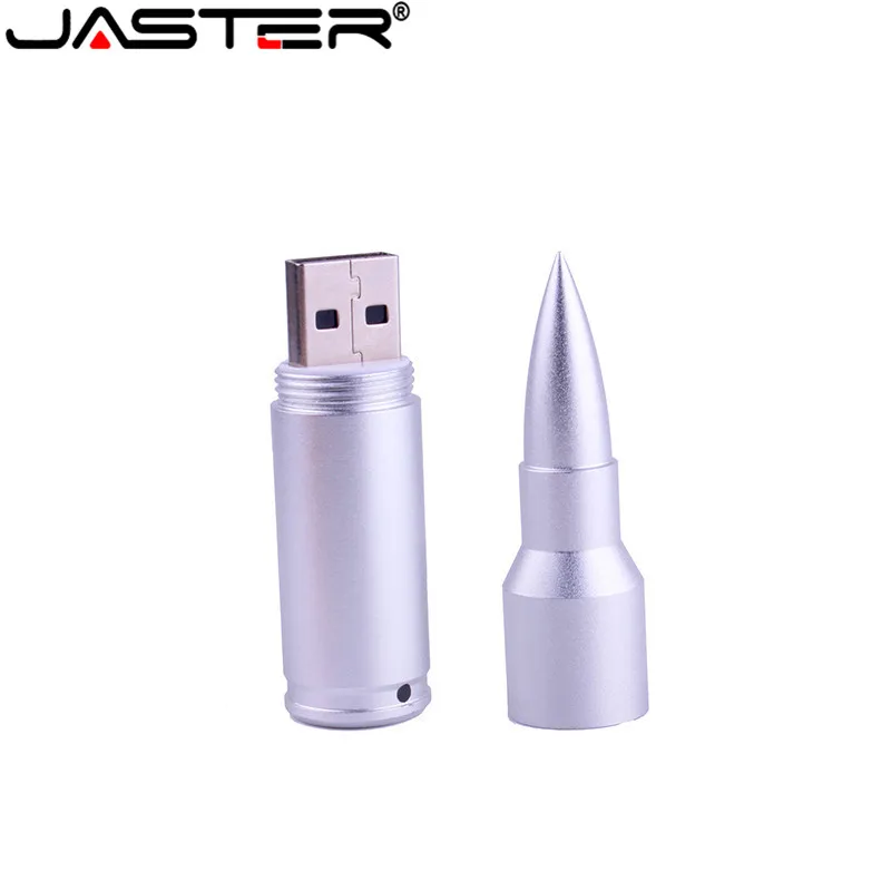 JASTER bullet брелок USB 2,0 usb флеш-накопитель 8 ГБ 16 ГБ 32 ГБ 64 Гб металлическая пулеобразная карта памяти USB креативные подарки