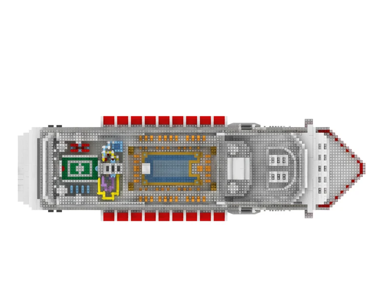 ZRK, роскошная Круизная лайнер, корабль, большая лодка, 3D модель, 4950 шт, сделай сам, алмаз, мини-здание, маленькие блоки, кирпичи, игрушка для детей, без коробки