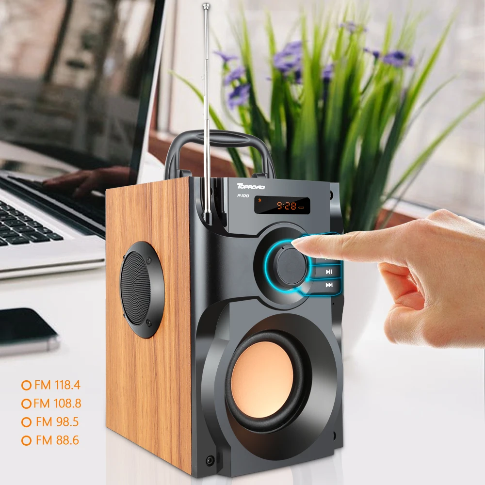 Портативная Bluetooth Колонка TOPROAD беспроводная стереоколонка с сабвуфером басовая