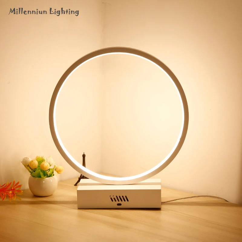 Modern LED table lamps for the bedroom EU Plug creative Alumiunm desk lamp minimalist white indoor Home decoration Lighting home decoration decoration the lighthouse tea table the teapoy decorative frame the florist