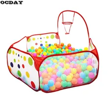 OCDAY складной детский игровой домик палатки шары для пула игрушки в горошек узор баскетбольная палатка дети океан мяч открытый и Крытый спортивные игрушки палатка