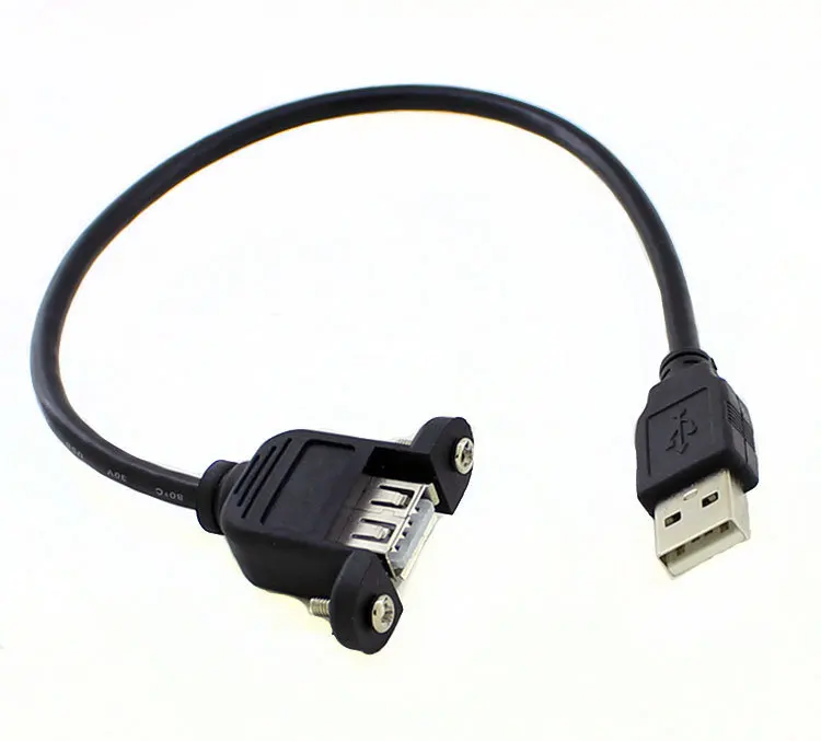 Buy Screw lock panel Mount USB 2.0 Type A male to