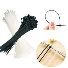 100 шт./компл. Пластик застежка-молния кабеля закрепить Обёрточная бумага 100 мм x 3 мм нейлон Пластик кабель провод организатор стяжку шнур ремень V4318