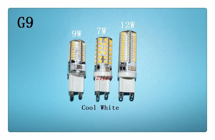 Мини G9, 7 Вт, 9 Вт, 12 Вт, светодиодный светильник 3014 SMD, AC 110 В, 220 В, светодиодный светильник-кукуруза, 64 светодиодный s 104 светодиодный s хрустальная люстра, COB точечный светильник