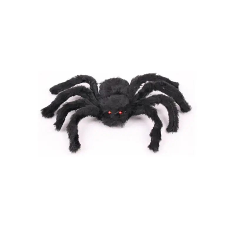 1 Pc Realistic Spider Halloween Plush Spider Toy Party Celebration Venue Arrangement Props AXYF - Цвет: Black 30cm