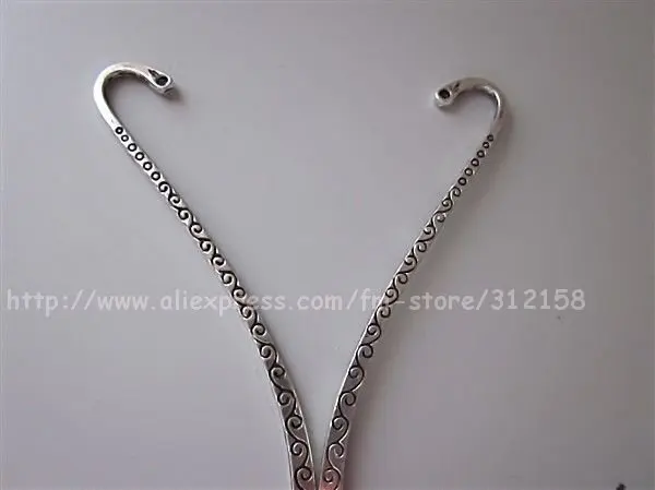 

50Pcs/lots promotion Metal Bookmark Tibet Silver bookmark with loop
