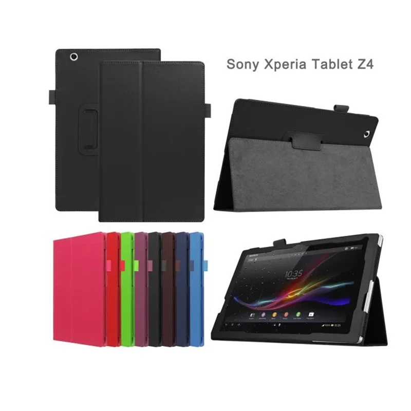 Чехол книжка из мягкой кожи с подставкой для Sony Xperia Z4 10 1 Tablet SGP771 SGP712 1&quot|Чехлы