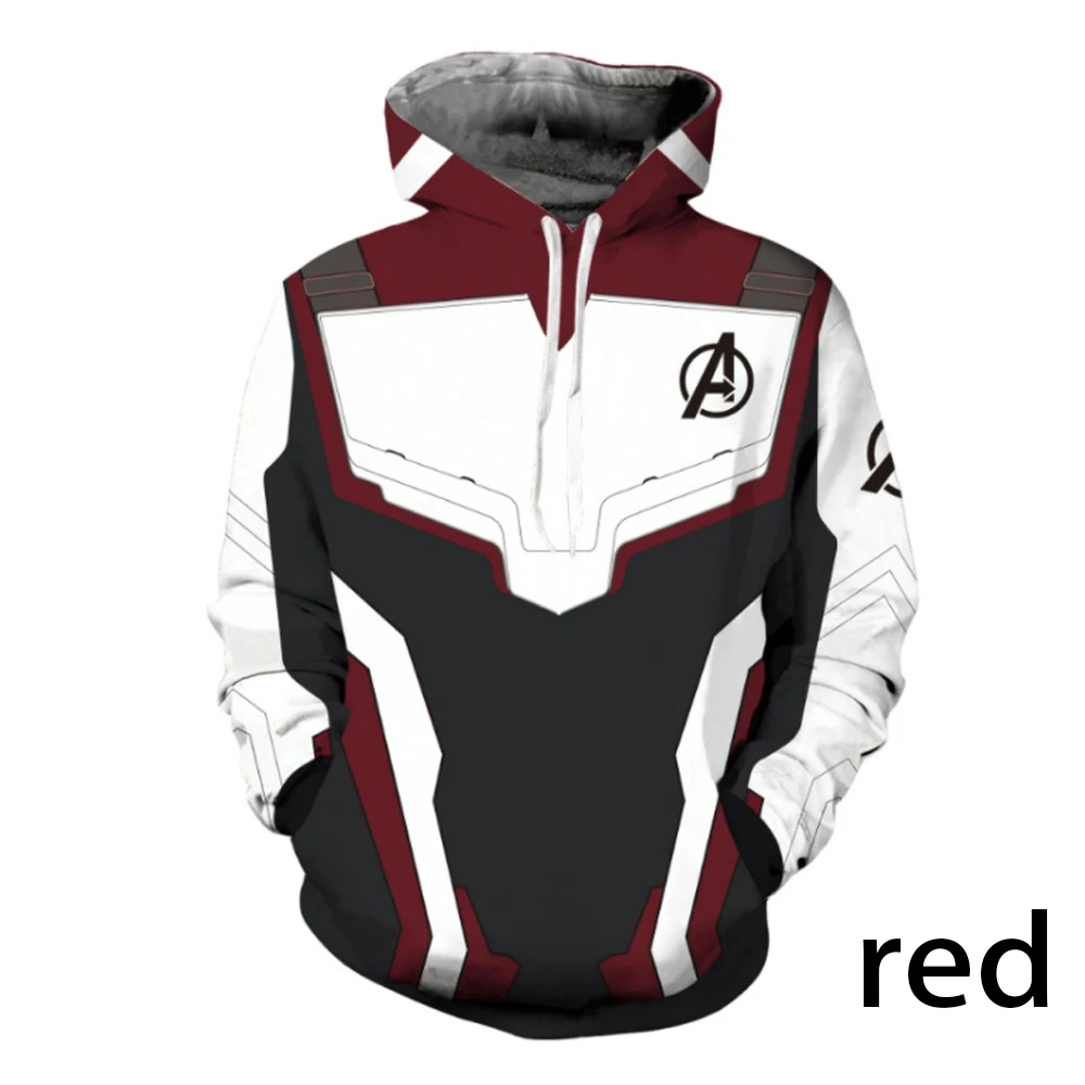 Avengers Endgame Zipper Hoodie Quantum Realm Sweatshirt Hoodies Superhero jacket Plus Size Iron Man Cosplay Costume For Man