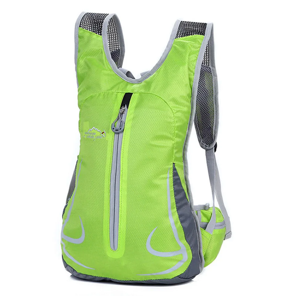 12L водонепроницаемый нейлоновый велосипедный Рюкзак Для Путешествий, Походов, походов, походов, бега, спортивный рюкзак для велоспорта - Цвет: Green