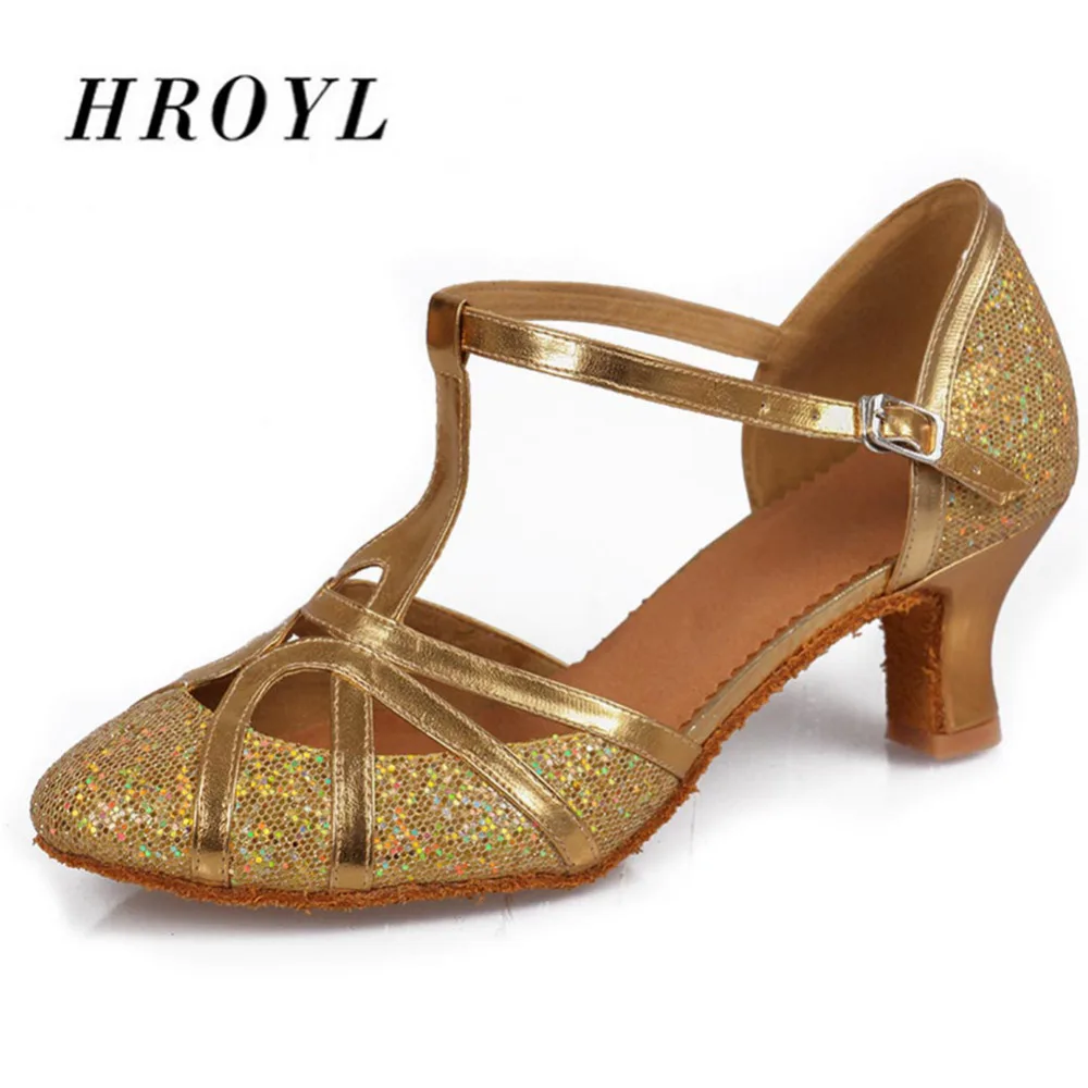 Ladies &Girls Latin Tango Salsa Dance Shoes Glitter Upper Sandals