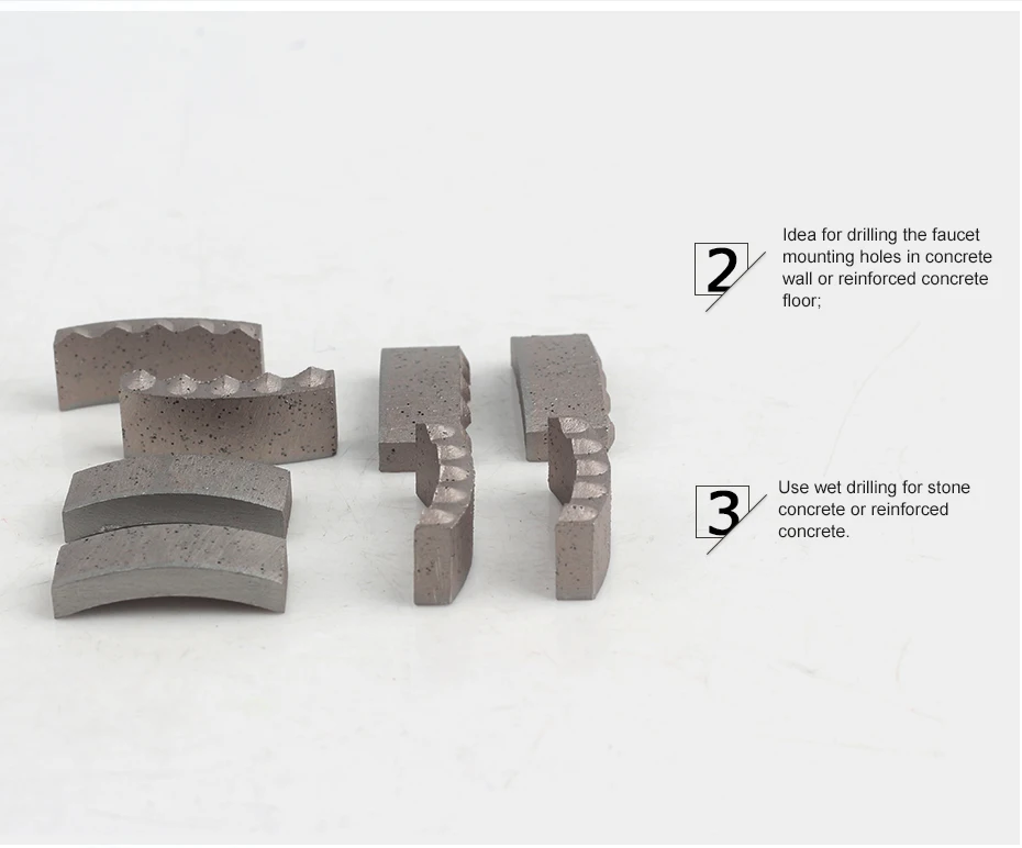 DC-DSCB03 алмазное буровое долото сегменты M Тип 24x4,5x10 мм для влажного бурения Сверло по бетону