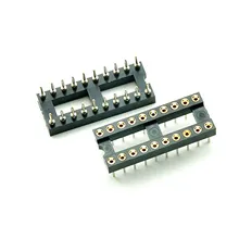 Free Shipping 10pcs Round Hole 20 Pin 2.54MM DIP IC Sockets Adaptor Solder Type IC Connector