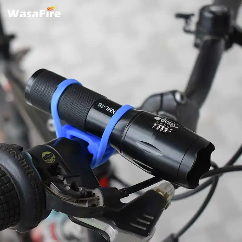 WasaFire силиконовый велосипедный флэш-светильник, ремешок для галстука, портативный держатель для телефона или фонарика светильник, аксессуары для велоспорта, велосипедный светильник, велосипедные лампы